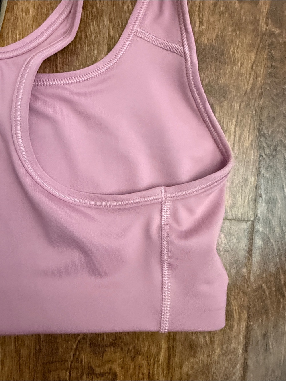 Nike Dusty Pink Athletic Sports Bra with White Swoosh - Picture 12 of 13